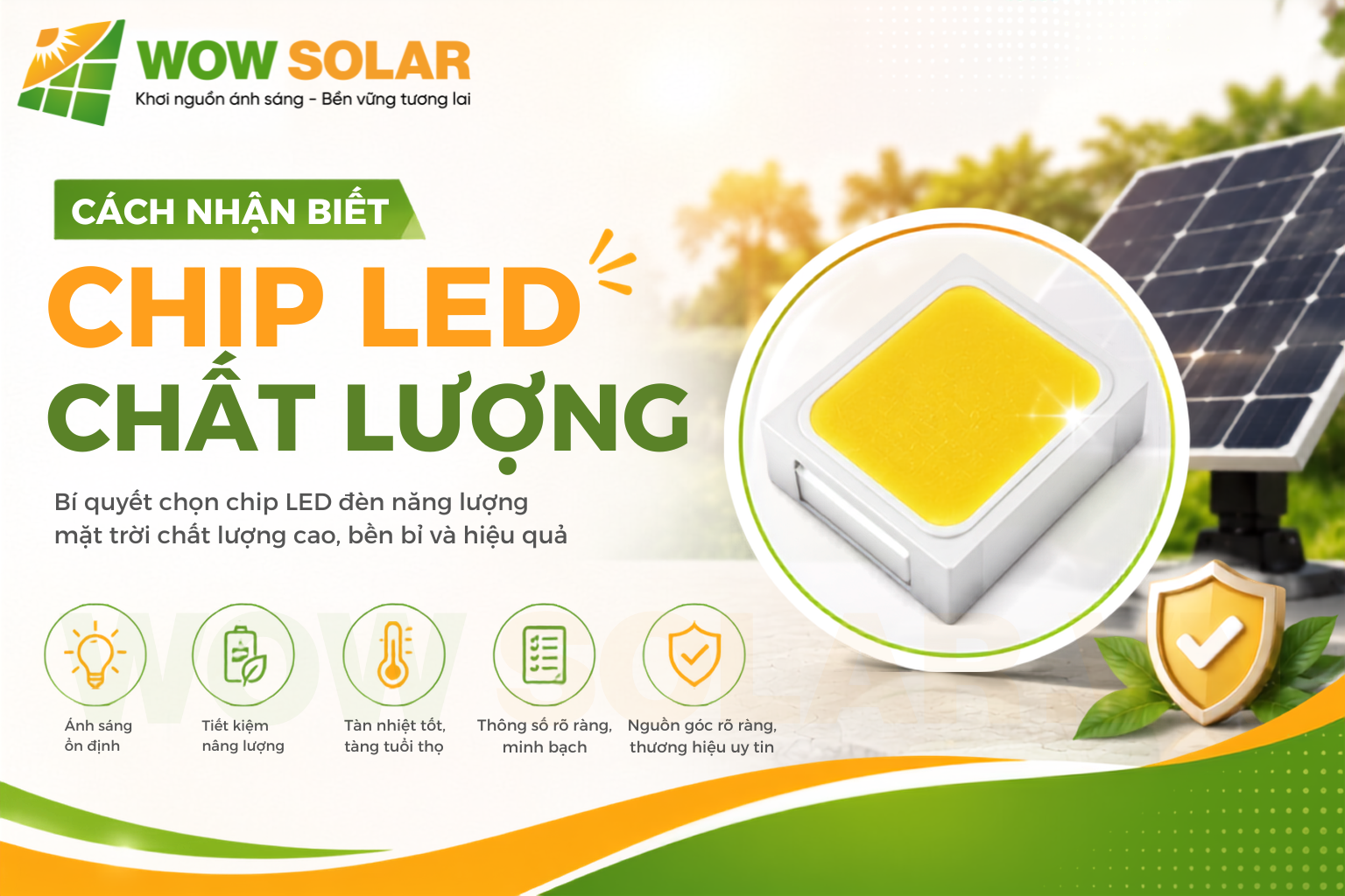 Chip LED đèn năng lượng mặt trời là gì?