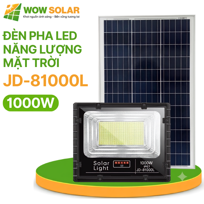 Đèn pha LED năng lượng mặt trời JD-81000L 1000W