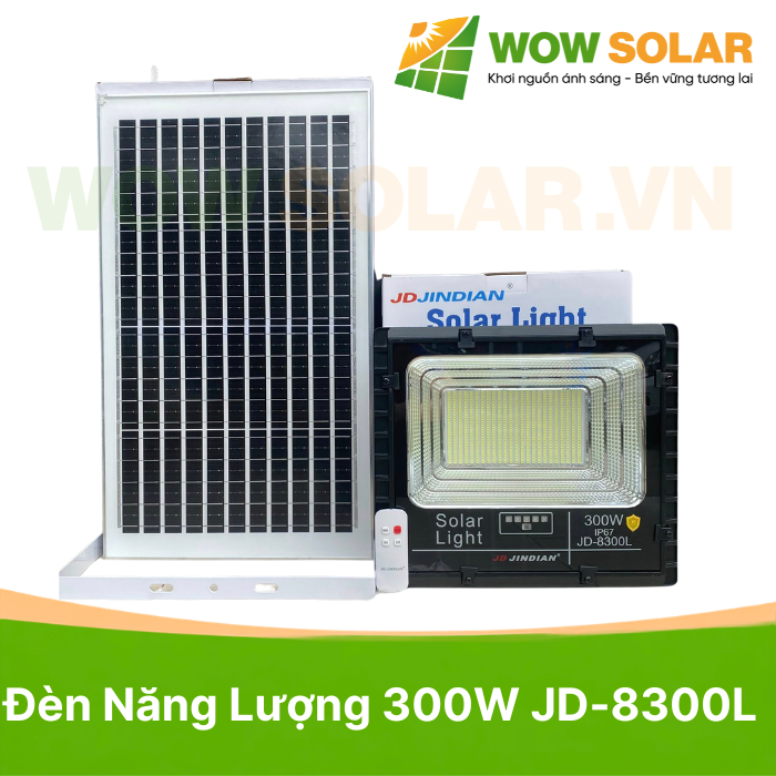 Đèn pha LED năng lượng mặt trời JD-8300L 300W