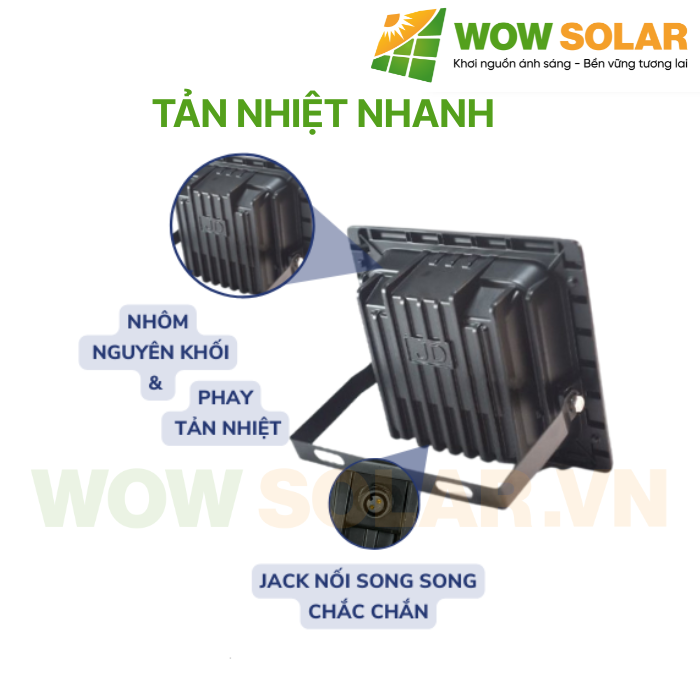 Đèn pha LED năng lượng mặt trời JD-8840L 40W